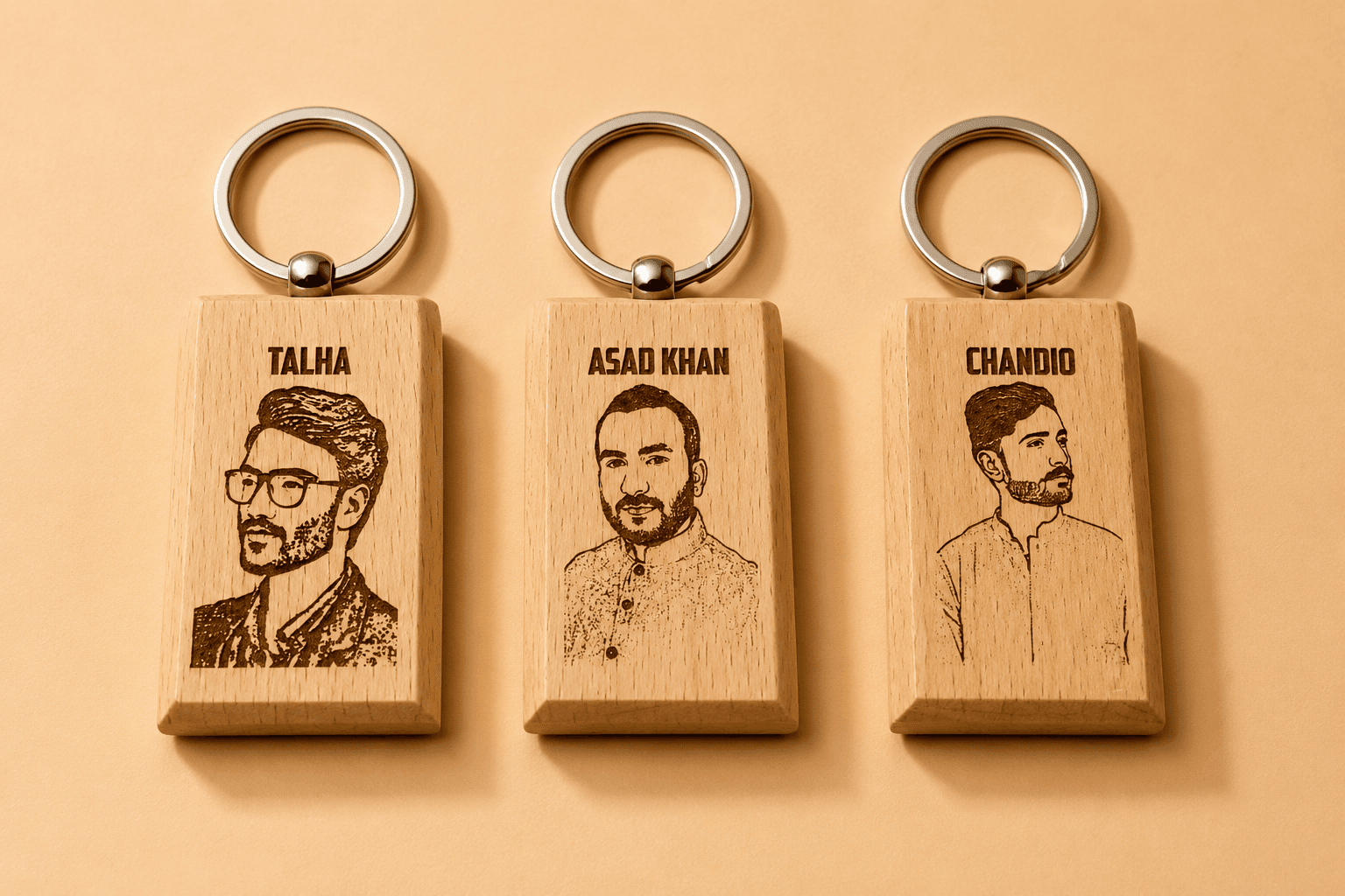 Customize Wooden Keychain