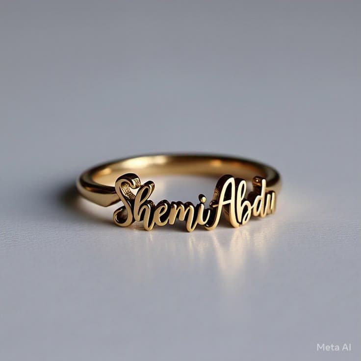 Customized Artificial Name Rings